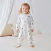 Saco de Dormir para Bebê com Pernas Separadas, Adequado para Todas as Estações, Roupa de Dormir Fina de Algodão de Camada Única, Roupa de Dormir Anti-Chute para Crianças, Macacão
