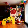 Decoración de Primer Cumpleaños de Bebé Escena Decoración Globo Tablero Kt Versión Familiar Globo Digital Dibujo Animado Hecho a Mano Pared de Fondo