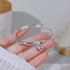 Pulsera de plata 999 plata pura joven multiestilo flor pulsera de plata de ley productos genuinos nueva pulsera de empuje y extracción para novia