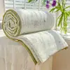 Colcha de Verano Tradicional Lavable de Algodón Nube, Colcha de Verano de Hilo Tipo Nube, Colcha para Aire Acondicionado, Colcha Fina de Verano Doble para Dormitorio de Estudiante