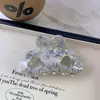 YHJ accesorios para el cabello nuevo pasador de pelo con incrustaciones de diamantes pasador de acetato de alta calidad con forma de corazón pinza de tiburón para recogido en la parte trasera pinza para el pelo