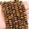 Piedra de ojo de tigre natural, 6 x 10, cuentas cuadradas de ábaco, rueda de cuentas, espaciador de cuentas, accesorios de joyería para bricolaje, accesorios de joyería semiacabados