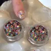 Cor cinco pontas estrela nail art lantejoulas joias Estrela explosiva da internet Dopamina estrelas Xadrez retrô material de decoração para nail art