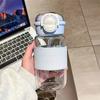 Taza de Agua Linda Kt para Niñas, Aspecto de Alta Calidad, Gran Capacidad, Vaso de Plástico con Popote Doble, Nueva Taza Portátil para Estudiantes 2026
