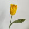 Tulipán Simulado Flor Eterna DIY Tejido a Mano Flor de Lana Fresca Producto Terminado Ramo Regalo de Vacaciones