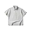 Camiseta tipo polo de manga corta Patchwork Retro Sencillo Estilo Japonés Nanxia Verano Versátil Casual Top de Manga Media