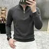 Sudadera de algodón pesado para hombre de 400 g, nueva moda otoño 2026 marca de tendencia sudadera con cuello alto bordado para hombre, al por mayor