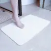 Tapete de chão de banheiro, tapete de pé absorvente antiderrapante de laço de seda para vaso sanitário, tapete de porta de entrada, tapete de porta de banheiro atacado