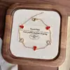 Pulsera de Calabaza de la Fortuna Roja Xiaohongshu para Mujer, Diseño Elegante y de Moda, Pulsera de Buena Suerte, Única y Exquisita