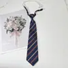Corbata JK para hombre y mujer estilo uniforme japonés coreano versátil estudiante universitario camisa a rayas material escolar dk corta moda-gratis
