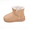 Botas de Neve com Forro de Lã para Crianças com Borda de Pelúcia Novo Estilo Camurça Sintética Solado Macio Leve Versátil Proteção Contra o Frio Quente Sapatos de Algodão para Crianças Pequenas
