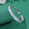 Pulseira de Prata 9999 Esmaltada Borboleta Flor Pé Prata Nova Dragão e Fênix Chinesa Elétrica Sorte Fundo Aberto Pulseira de Prata Sólida
