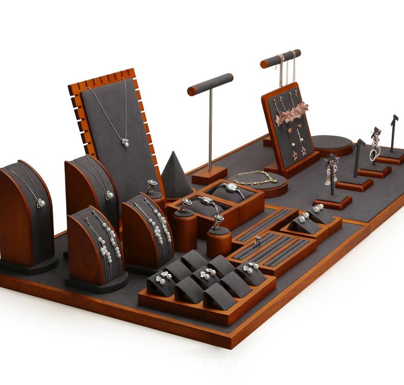 D003-(62-12)实木灰色展示套装-（今伟创系列）详情