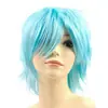 Perucas Cosplay para Mulheres, Cabelo Curto Colorido Versátil com Pontas Viradas para Cima, Perucas Cosplay Anime Estilo Virado para Cima Masculino