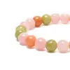 Jinghui DIY Artesanal Pulseira de Cristal com Contas Naturais Otimizadas de Morganita 6-8mm Pulseira Semi-Acabada Joia de Contas Soltas
