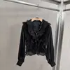 Blusa Elegante de Palacio para Mujer Otoño 2026, Corte Holgado con Volantes, Favorecedora y Chic para un Look Maduro y Sofisticado