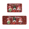 Amazon Navidad Grinch Alfombrilla Absorbente de Cocina para Piso Juego de Dos Piezas Felpudo para Puerta de Entrada Alfombra Decorativa Festiva