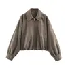 Fabricante transfronterizo de ropa para mujer al por mayor 2026 AliExpress artículo más vendido moda chaqueta abrigo estilo aviador con textura de gamuza