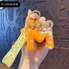 Chaveiro Criativo de Letra com Óleo e Bolinhas Coloridas Flutuantes Delicadas, Adequado para Meninas, Argola de Chaveiro de Bolsa de Casal