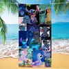 Toalla de Playa con Estampado de Stitch Lindo de Dibujos Animados y Anime, Toalla de Baño de Microfibra Secado Rápido Transfronteriza, Toalla de Playa Espesa