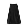 Falda de Maternidad para Primavera y Otoño, de Lana con Cinturón Ajustable, Falda Plisada para Mujer, Versátil para Otoño e Invierno, Sin Soporte para el Vientre