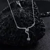 Colgante de Plata de Ley S925 con Diamante Mosan Joyería de Plata Plata de Ley Premium Joyería de Otoño e Invierno Transfronterizo Nuevo Serpiente