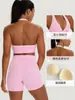 Estilo Europeu e Americano Color-Blocking Sexy Decote V Alça Costas Cruzadas Sutiã Esportivo Dupla Face Escovado Sutiã de Yoga Sutiã para Corrida Fitness 62718
