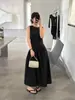 Vestido TG Estilo Coreano para Mujer con Vibras de Protagonista, Plisado, con Cordones, Cintura Ceñida, Adelgazante, Cuello Redondo, Sin Mangas, Nuevo Estilo Verano 2026 26502