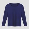 Roupas de outono espessas forradas com lã masculina, blusa quente de peça única para outono e inverno, camisa de camada de base de manga comprida com ajuste fino e gola redonda, roupa íntima básica