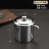 Taza de Agua de Acero Inoxidable 304 con Asa, Taza para Niños de Escuela Preescolar con Tapa, Taza Anticaídas