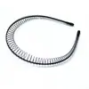 Base negra de hierro onda espiral aro deportivo para la cabeza hebilla para el pelo horquilla fina de baño universal para hombres y niñas aro para lavarse el pelo al por mayor
