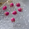Accesorios de Arte para Uñas de Fresa Crema Dibujos Animados Nuevo Estéreo Rosa Claro Pequeña Fresa Fruta Artificial Diamante para Uñas Desgastable
