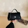 Bolsa de Mão Super Popular para Escritório para Mulheres, Novo Modelo Primavera 2026, Bolsa de Ombro de Luxo com Padrão Lichia, Bolsa Transversal Quadrada Pequena