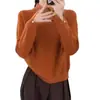 Camiseta Base de Punto Estilo Europeo con Cuello Medio Alto para Mujer, Nuevo Estilo Primavera y Otoño 2026, Suéter Interior Muy Atractivo, Top Ajustado