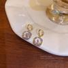 Pendientes de circonita cuadrada de estilo coreano, ligeros, de lujo, retro, de alta gama, elegantes, con hebilla de oreja sencilla, para mujer, joyería para las orejas de celebridades de Internet.