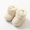 Babi Elefante Outono e Inverno Espessos Quentes Sapatos e Meias para Bebê Antiderrapantes Meias de Chão para Bebê Sapatos de Solado Macio para Crianças Pequenas Sapatos de Cor Sólida
