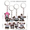 8 Tipos de Figuras de Panda de Plástico Creativas Lindas 3D Llaveros DIY Anillos para Llaves Colgantes para Bolsos y Coches Accesorios