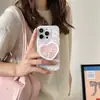 Funda de Teléfono Magnética para Gato con Forma de Corazón para Animales Pequeños Rosa y Morado 17Promax Adecuada para 18Pro Doble Capa 16Pro15