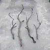 Ramas secas madera cruda horquilla arte ramas secas ramas muertas madera muerta tronco de árbol forma de percha para pájaros colgante de pared perchero decoración de techo flores de seda