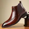 Nuevos Zapatos de Cuero Brillante Estilo Británico para Hombre, Casual de Negocios, Puntiagudos, sin Cordones, Caña Baja, Zapatos de Moda 27005