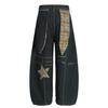 Pantalones Casuales de Algodón con Patchwork de Personalidad de Moda Callejera Europea y Americana 2025 para Mujer Pantalones Scimitar Suministro al por Mayor 10
