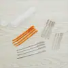 Aguja de Ojo Grande Transparente Embotellada, Juego de Agujas de Coser a Mano con Cabeza Rombo, Aguja para Bordar con Ojo Grande para Suéter de Terciopelo en Tubo