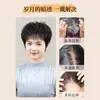 Peluca de Cabello Real, Larga Duración, Cabello Corto Rizado Esponjoso, Cubre Cabello Gris, Aumenta el Volumen del Cabello, Estilo Mamá, Peluca Transpirable para Cabeza Completa, Mayoreo