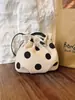 Bolsa Transversal de Lona com Cordão de Bolinhas Estilo Novo Simples, Bolsa de Mão Universal Portátil, Bolsa de Ombro Único Transversal Estilosa e Versátil
