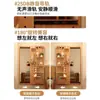 Perchero de Madera Maciza con Espejo de Vestir Integrado, Estante de Almacenamiento para Montar en Puerta, Espejo de Cuerpo Entero Deslizante para Montar en Pared para Recibidor