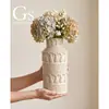 Nuevo Jarrón Ornamentado de Estilo Francés Vintage con Borla, Color Sólido Simple, Alta Estética, Cerámica Personalizada para Decoración de Sala de Estar, Arreglo Floral