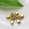 Accesorios de joyería de cuentas DIY, cuentas cuadradas de cobre puro de 4 mm, cuentas cortadas, venta al por mayor, accesorios de joyería al por mayor