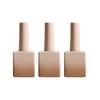 Frasco Quadrado Plano Novo de Fábrica 12ml Frasco de Vidro para Esmalte à Prova de Luz Frasco de Esmalte com Gradiente Colorido Frasco de Refil Frasco com Pincel