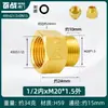 Adaptador de Manómetro de Latón, Conexión Reductora, Adaptador de Rosca Interna y Externa, Conexiones de Cobre