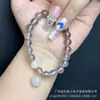 Pulsera de Sándalo Verde de Media Cadena con Múltiples Círculos, Pulsera Doble Círculo Morado Ahumado Natural Grado A, Diseño DIY, Modelo Popular de Amatista Estilo Chino Nuevo